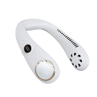 USB Portable Hanging Neck Fan Cooling Air Cooler Mini Electric Air Conditioner-White