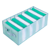 9 Grids Storage Closet Wardrobe Jeans Divider Clothes Drawer Organizer-Blue