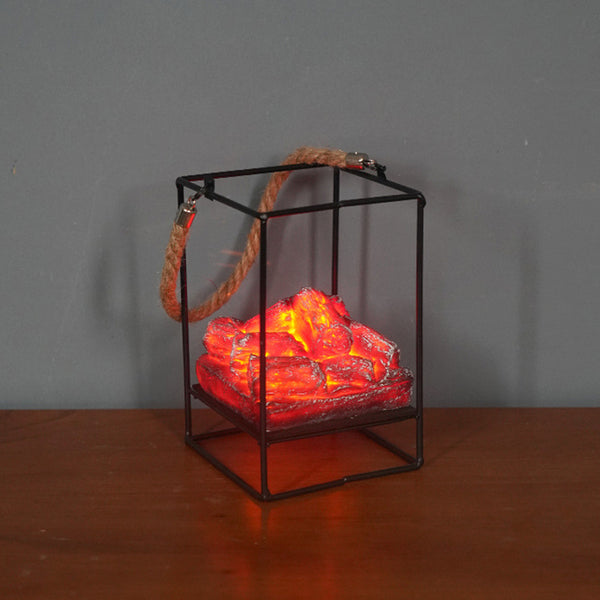 LED Fireplace Living Room Bedroom Terrace Ornaments Halloween Christmas Decor Light Style 1