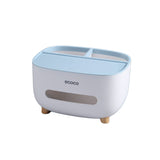 Multifunction Tissue Box Cover Table Napkin Paper Case for Bathroom Blue