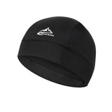 Breathable Helmet Liner Cap Cooling Skull Cap Running Cycling Sports Outdoor Hats-Black