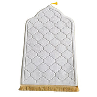 110x65cm Muslim Prayer Mat Islamic Turkish Praying Mat Thick Meditation Mat Soft Flannel Floor Mat White