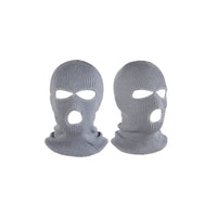 1 Piece 3 Hole Full Face Ski Mask Grey