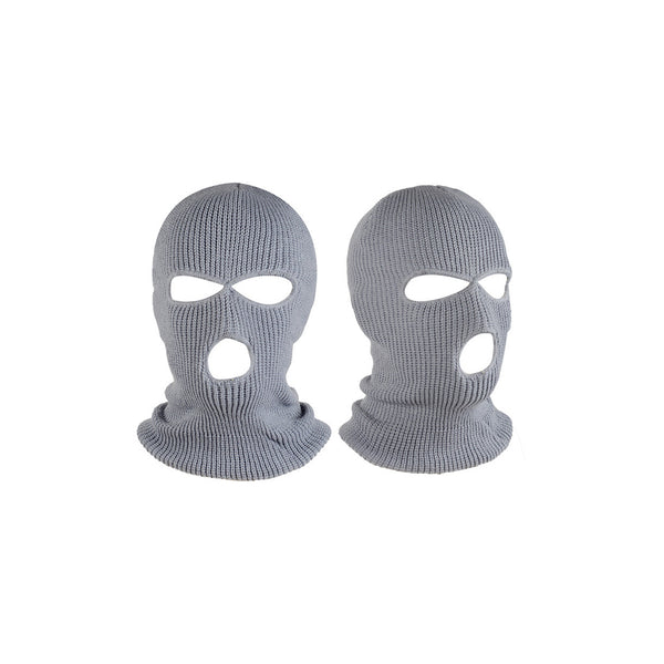 1 Piece 3 Hole Full Face Ski Mask Grey