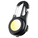Mini COB LED Key Ring Flashlight Work Light Pocket Rechargeable Torch Camping