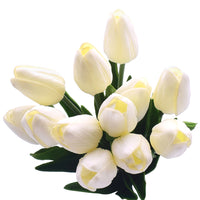 12Pcs Set Tulips Artificial Flowers LED Night Light White