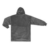 Unisex Warm Oversized Fleece Hoodie Blanket Sweatshirt Hooded with Pocket Gray