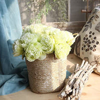 1 x 5 Heads Artificial Flower Fake Peonies Silk Home Wedding Party Decor-Green