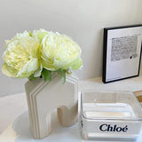 1 x 5 Heads Artificial Flower Fake Peonies Silk Home Wedding Party Decor-Green