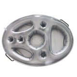 Inflatable Floating Drink Holder with 8 Holes Pool Drink Can Holder-Grey
