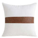 Throw Pillow Cover Farmhouse Style Stripe Patchwork Modern Square Cushion Cover – Style 2