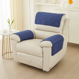 3 Piece Set Chaise Longue Pillow Pad Armrest Pad Washable Detachable Pad Armrest with Storage Pocket Navy