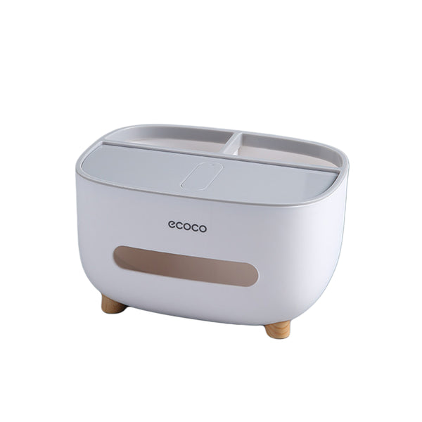 Multifunction Tissue Box Cover Table Napkin Paper Case for Bathroom Grey