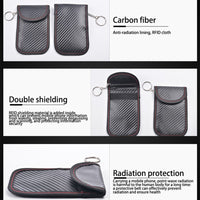 2 Pack Set Car Key Shielding Cases Keyless RFID Blocking Bags