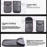 2 Pack Set Car Key Shielding Cases Keyless RFID Blocking Bags