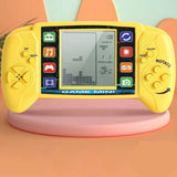 Pocket Handheld Video Game Device 3.5in Brick-Style Player with 23 Classic Games –Yellow