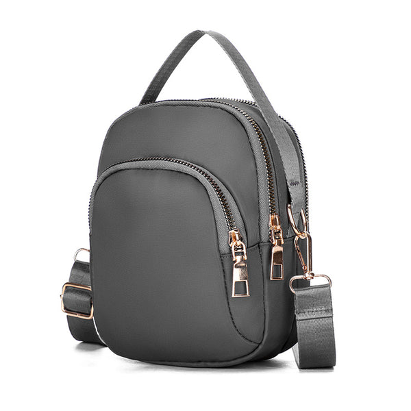 Women Mini Nylon Crossbody Bag Shoulder Bag Handbag Grey
