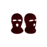 1 Piece 3 Hole Full Face Ski Mask Wine Red