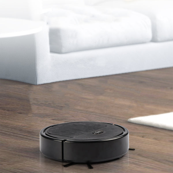 Automatic Smart Sweeping Robot Vacuum Cleaner Dry Wet Floor Mop-Black