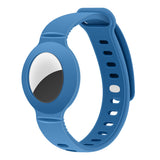 For Apple AirTag Silicone Case Protective Shell Wristband Air Tag Cover Light Blue