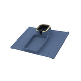 Silicone Sofa Arm Cup Holder Tray -Blue