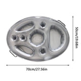 Inflatable Floating Drink Holder with 8 Holes Pool Drink Can Holder-Grey