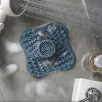 4Pcs Shower Silicone Hair Stopper with Suction Cup Blue