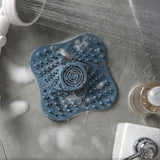 4Pcs Shower Silicone Hair Stopper with Suction Cup Blue