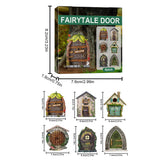 Set of 6pcs Miniature Fairy Door for Tree Outdoor Garden Decoration Fairy House Style 3