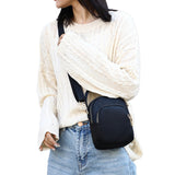 Women Mini Nylon Crossbody Bag Shoulder Bag Handbag Black