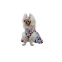Christmas Theme Pet Vest and Dress Set Blue-M