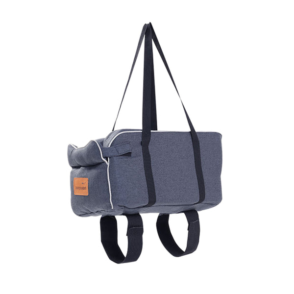 Dog Booster Car Seat Console Pet Supplies Outdoor On Car Armrest for Cats -Dark Blue Style