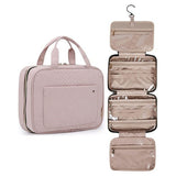 Travel Makeup Cosmetic Bathroom Toiletry Wash Shower Storage Bag Case With Hook Pink