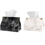 2Pcs Set PU Leather Napkin Holder Cosmetic Bags Toiletry Storage Organizer Boxes