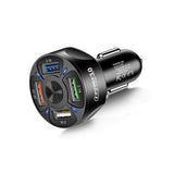1 Pack 4 USB Port Fast Charging Car Charger Black