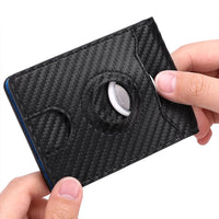 AirTag Wallet Holder RFID Blocking Bifold Credit Card Holder Wallet Black