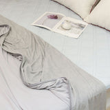 Summer Cooling Blanket with Single Sided Cold Effect Suitable for Hot Sleeper and Night Sweat 150 x 200cm-Grey