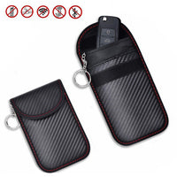 2 Pack Set Car Key Shielding Cases Keyless RFID Blocking Bags