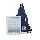 Outdoor Nylon Chest Bag Cross-Body Bag Blue