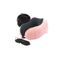 Travel Memory Foam Neck Pillow Pink