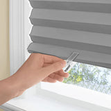 Pleated Blind Curtain Half Blackout Home Window Covers Shade Grey