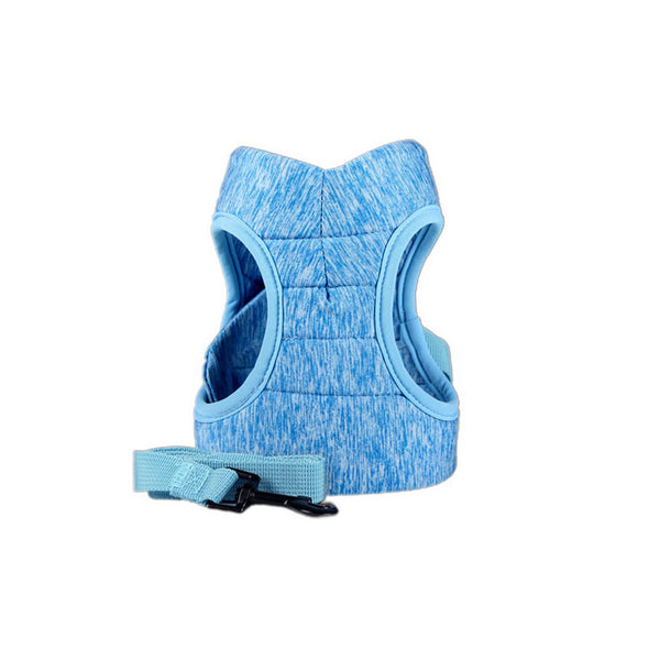 Pet Cat Harness and Leash Kit Medium Blue