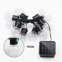 10 LED Solar-Powered Retro-Style Vintage String Light Bulbs Decoration