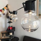 10 LED Solar-Powered Retro-Style Vintage String Light Bulbs Decoration