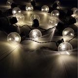 10 LED Solar-Powered Retro-Style Vintage String Light Bulbs Decoration