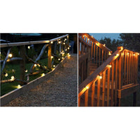 10 LED Solar-Powered Retro-Style Vintage String Light Bulbs Decoration
