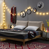 10 LED Solar-Powered Retro-Style Vintage String Light Bulbs Decoration