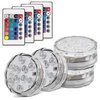 Submersible LED Lights RGB Waterproof Remote Control Battery Powered Lights