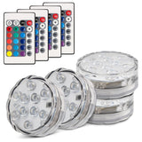 Submersible LED Lights RGB Waterproof Remote Control Battery Powered Lights