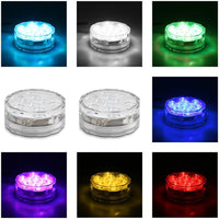 Submersible LED Lights RGB Waterproof Remote Control Battery Powered Lights